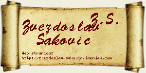 Zvezdoslav Saković vizit kartica